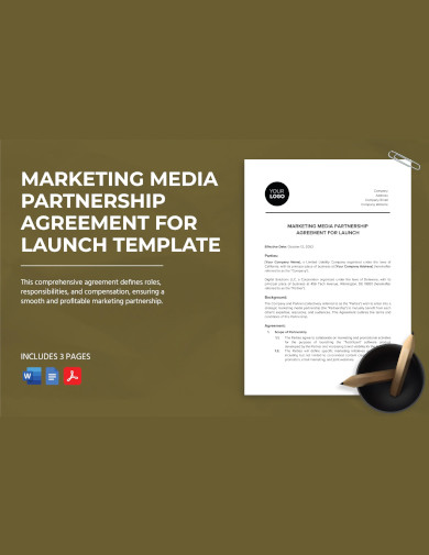 Marketing Media Partnership Agreement for Launch Template