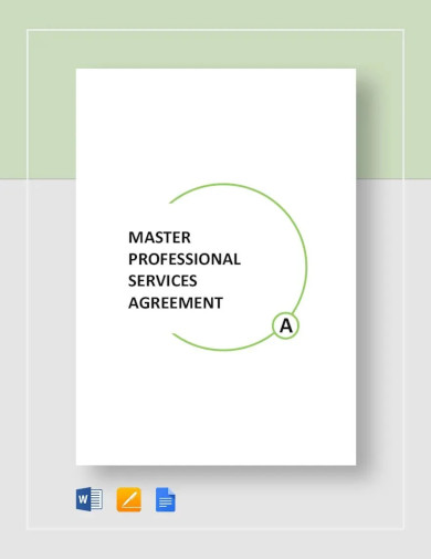 Master Professional Services Agreement Template