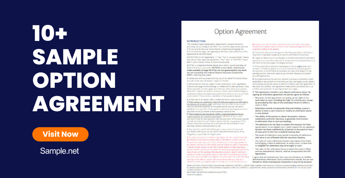 sample option agreement