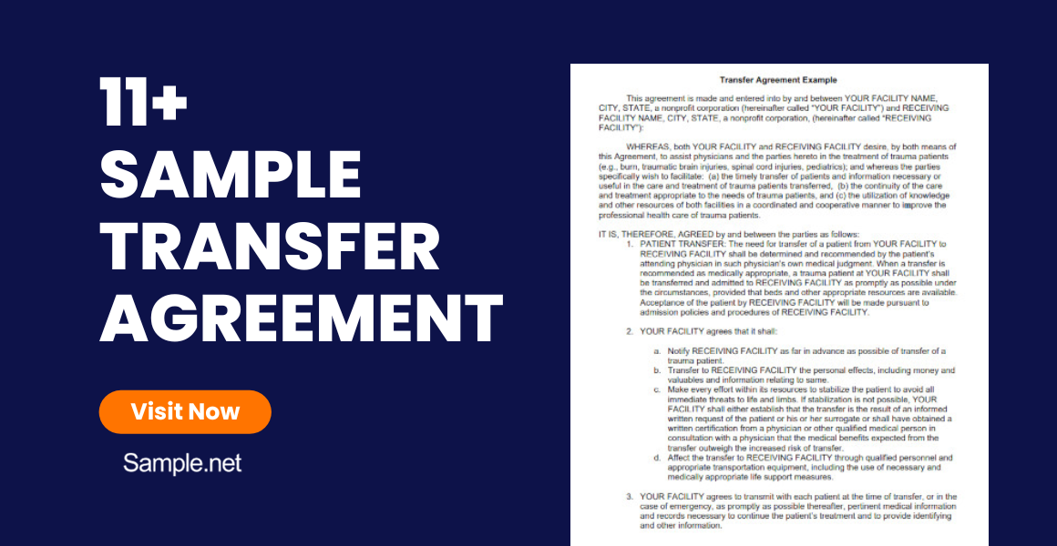 sample transfer agreement