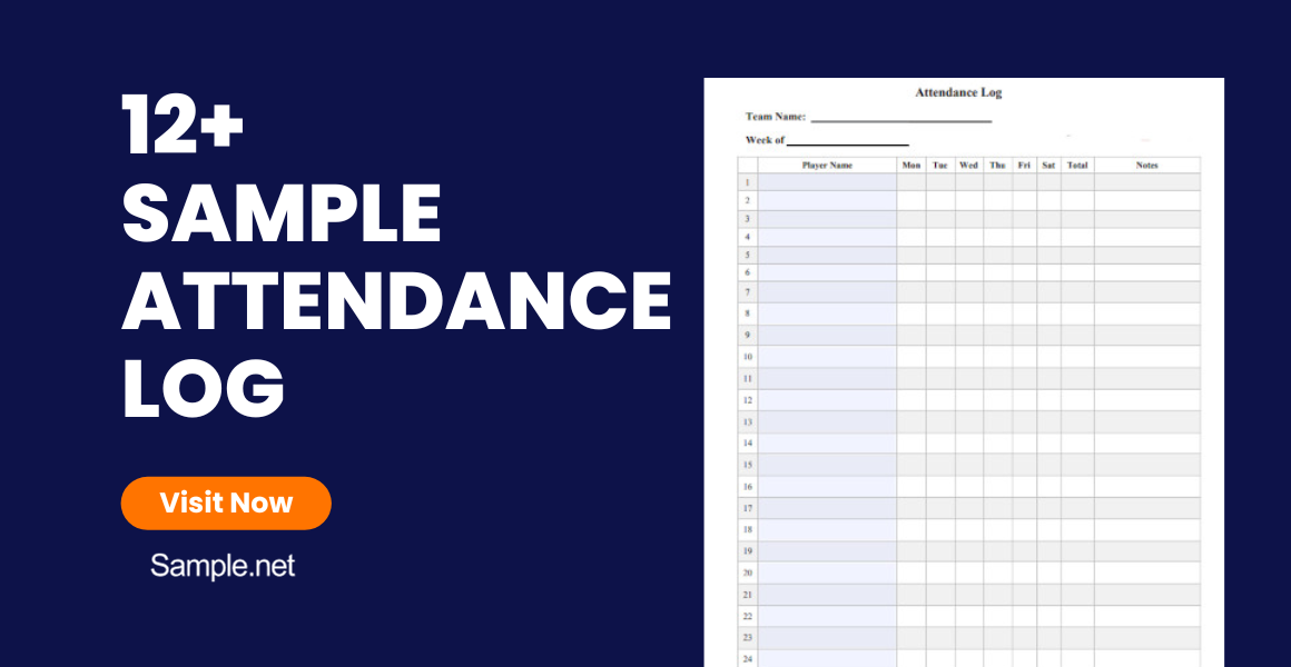 sample attendance log