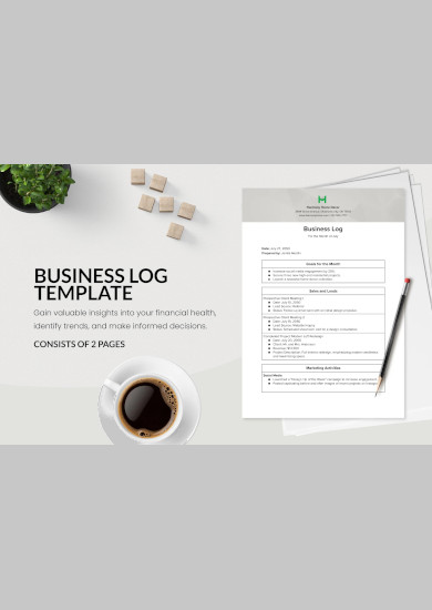 Sample Business Log Template