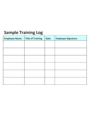 Sample Training Log