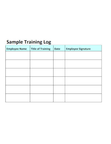 Sample Training Log2