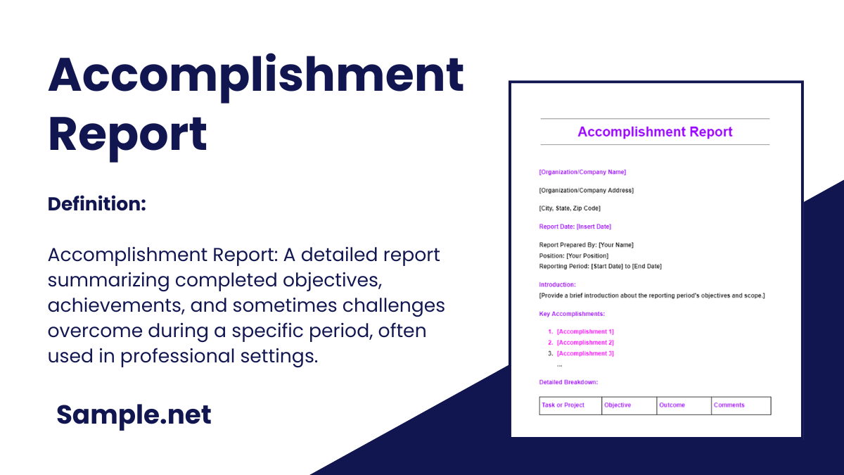 accomplishment report