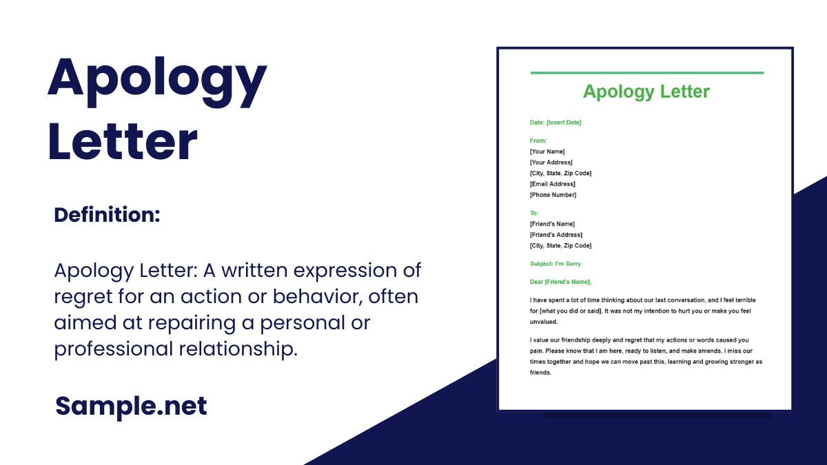 official apology letter for behavior