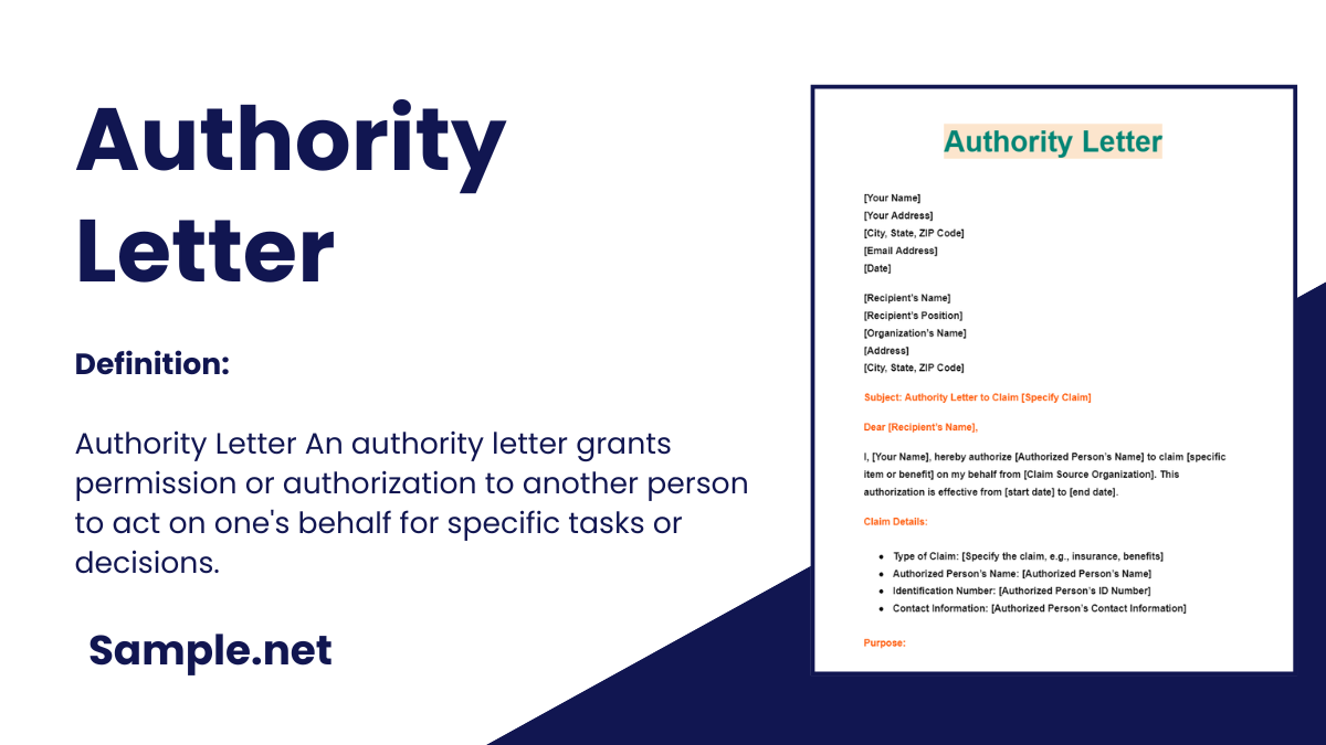 Authority Letter