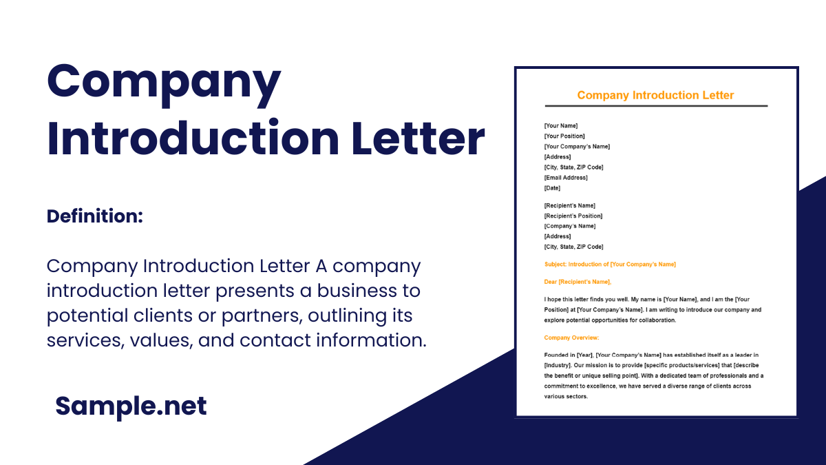 company introduction letter