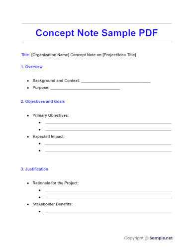 Concept Note Sample PDF