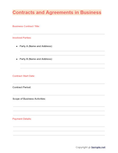 Contracts and Agreements in Business