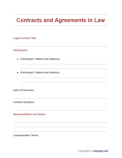 Contracts and Agreements in Law