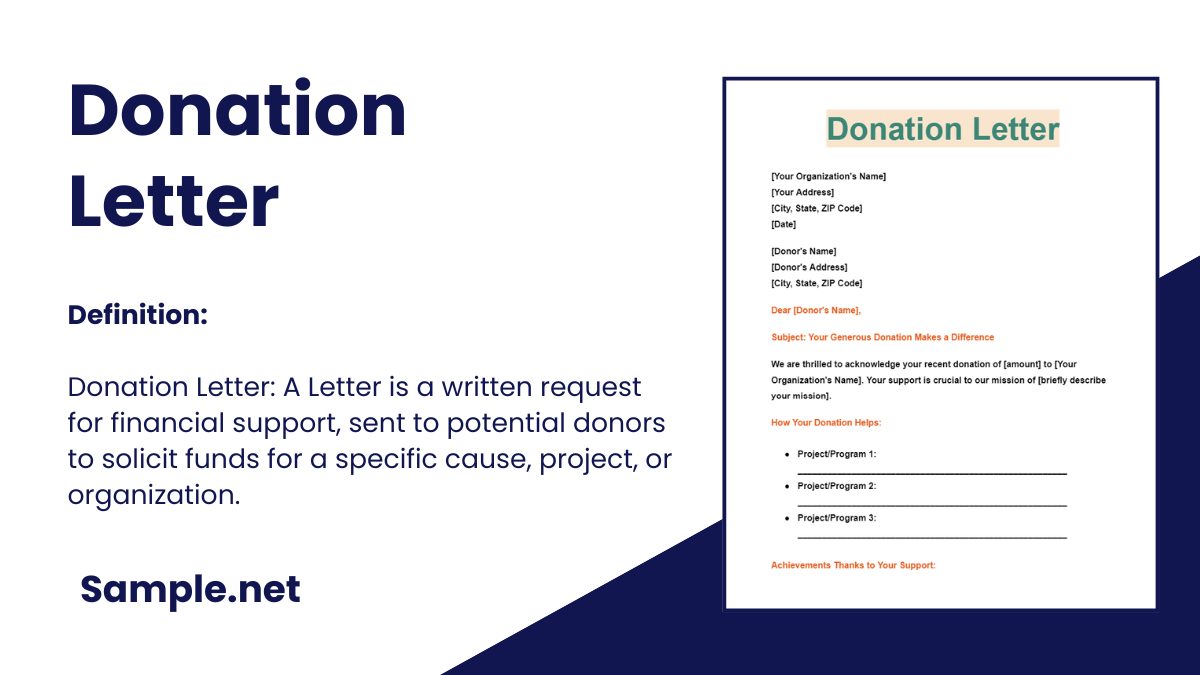 Donation Letter