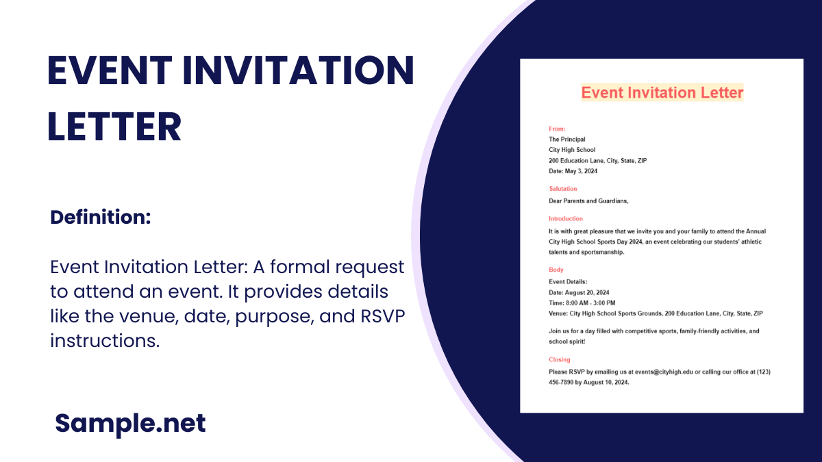 Free 34+ Event Invitation Letter Samples, Pdf, Ms Word, Google Docs 