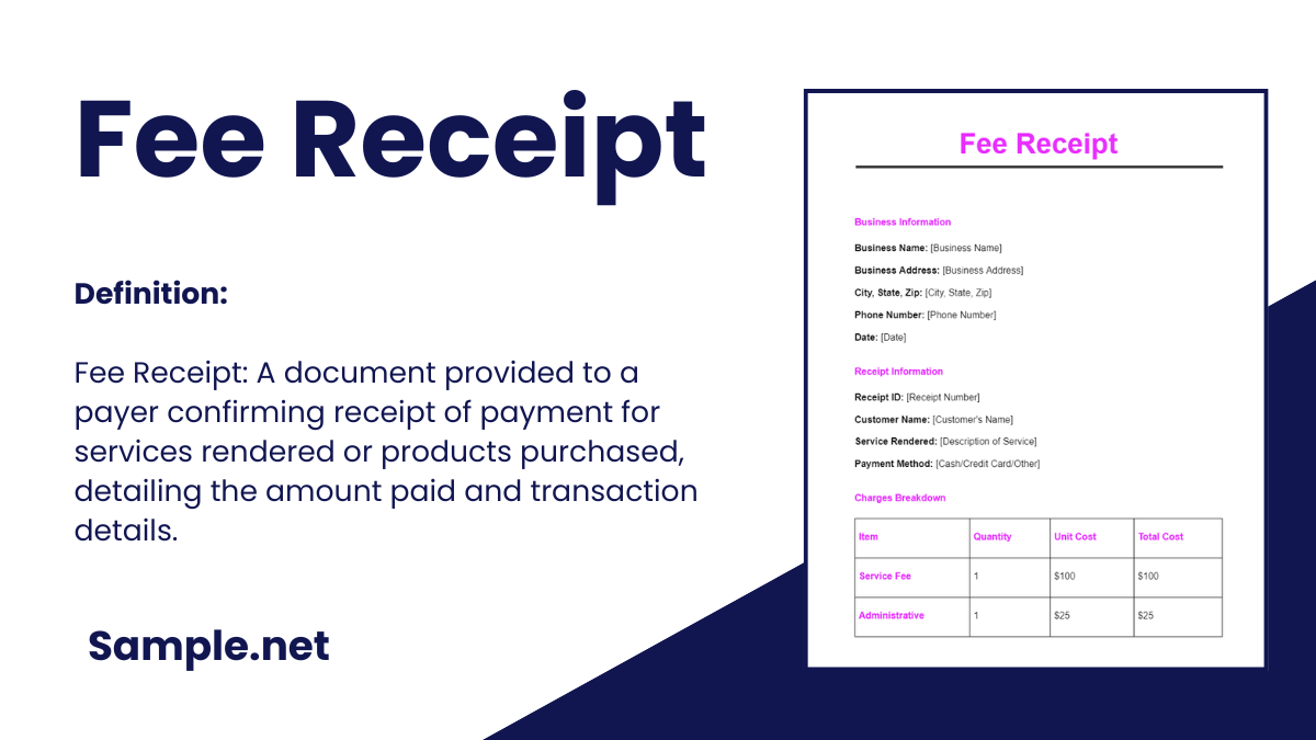 fee receipt
