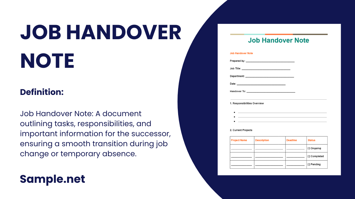 job handover note