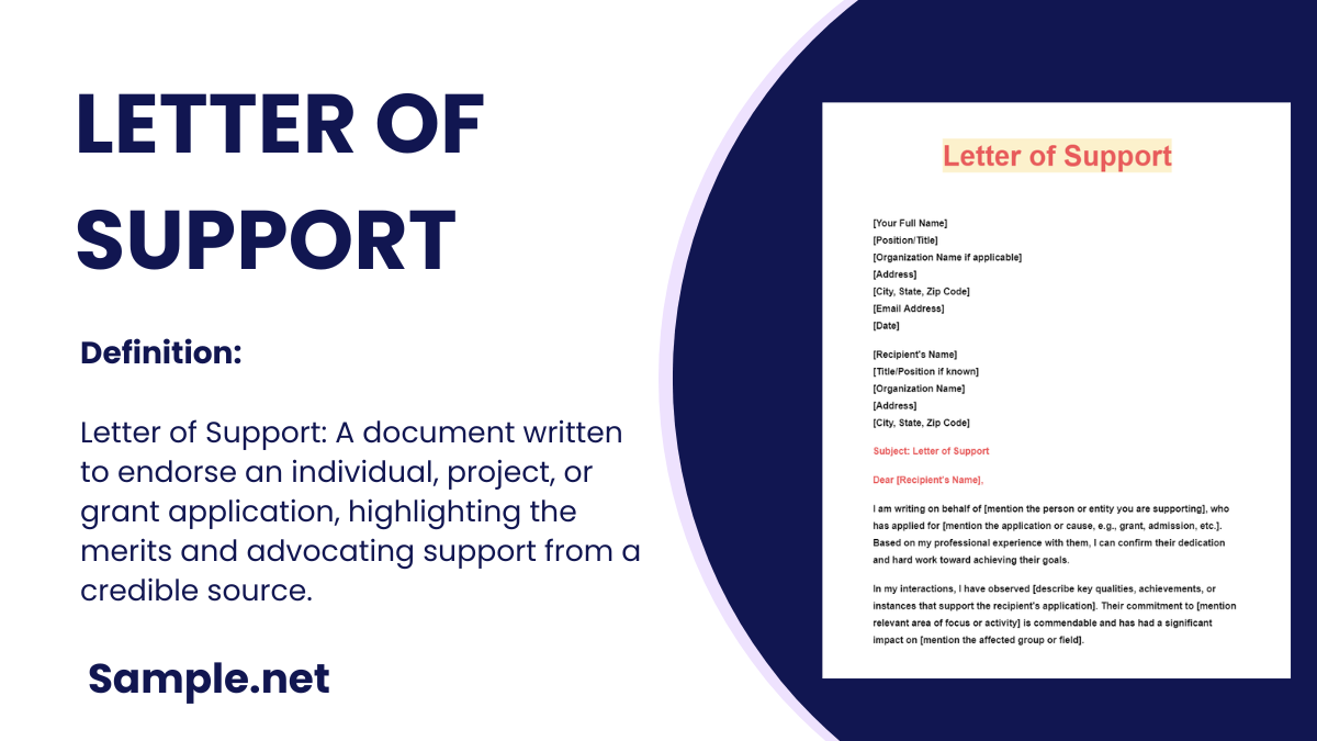 Letter of Support