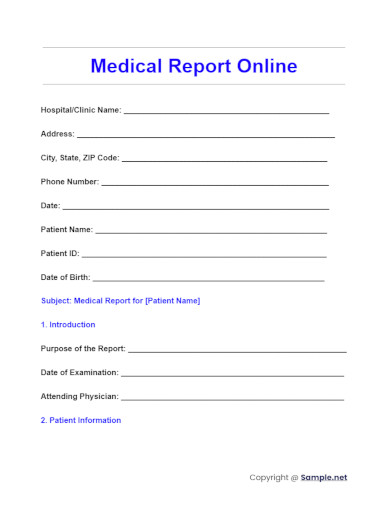 Medical Report Online