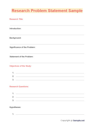 17 FREE Research Problem Statement Samples To Download 17 FREE Research Problem Statement Samples To Download