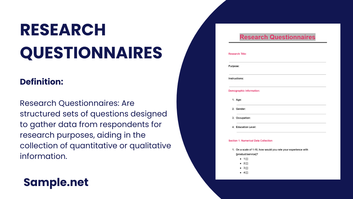 research questionnaires