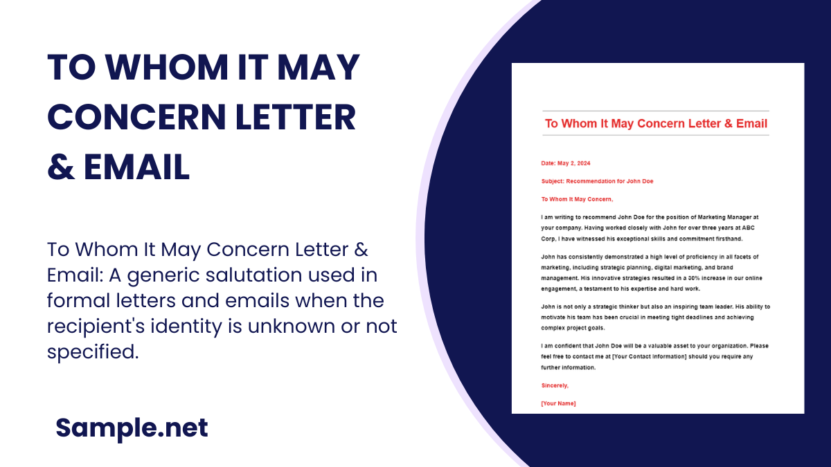to whom it may concern letter email