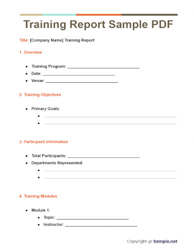 Training Report Sample PDF