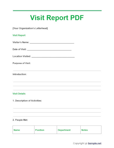 Visit Report PDF