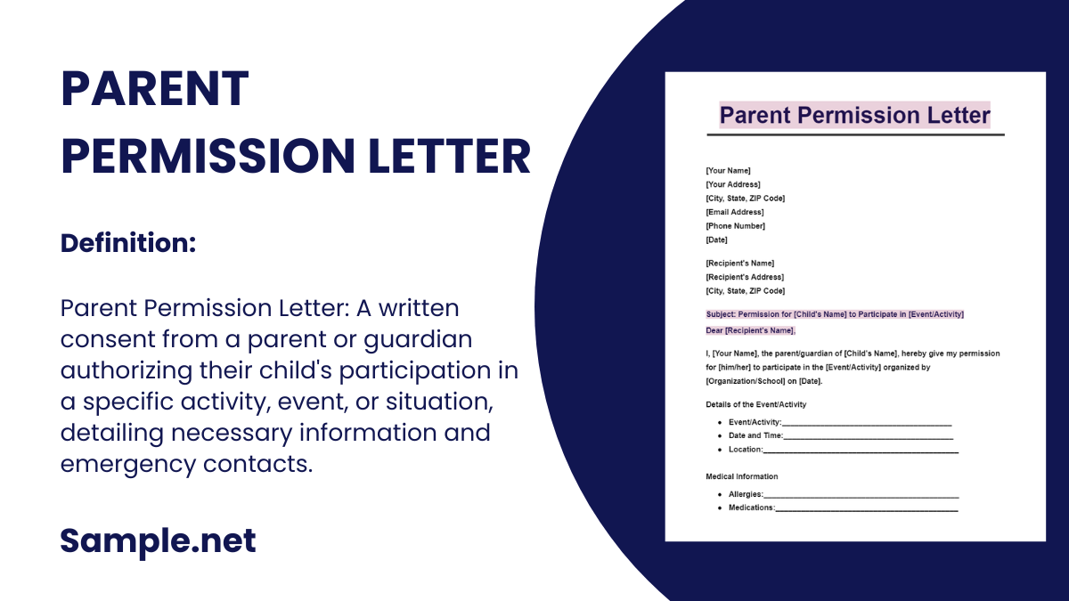 parent permission letter
