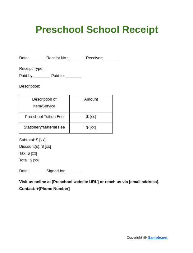 Preschool School Receipt Google Docs 10 15 2024 11 01 AM