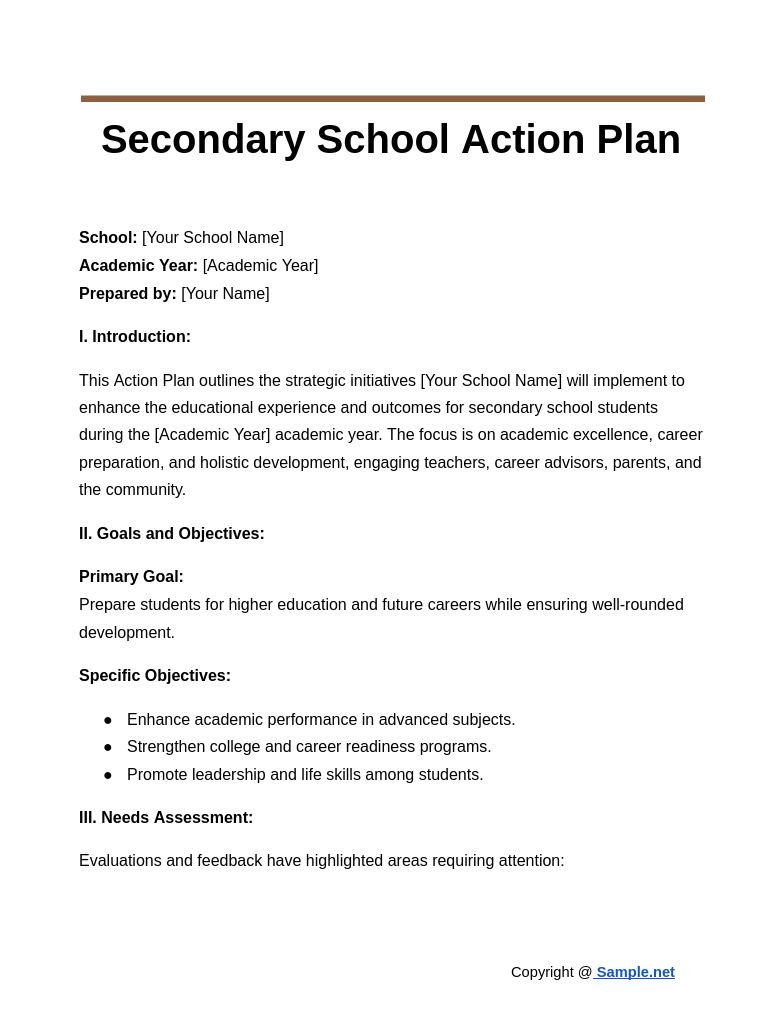 Secondary School Action Plan Google Docs 10 18 2024 11 09 AM