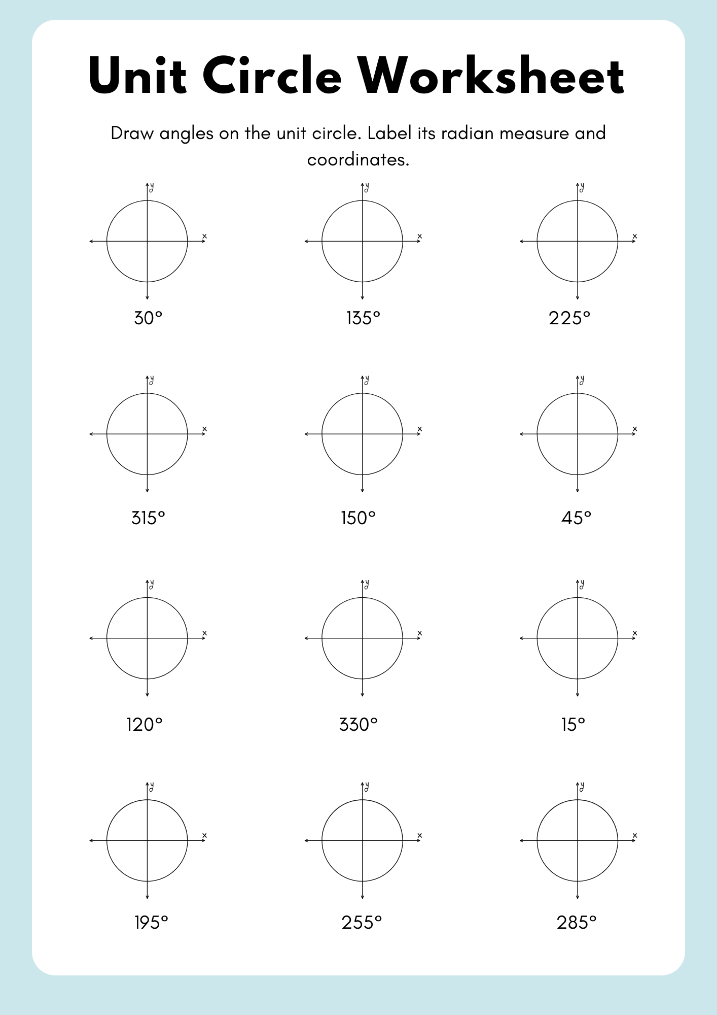 Unit Circles