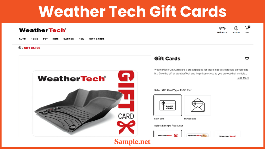 Weather Tech Gift Cards