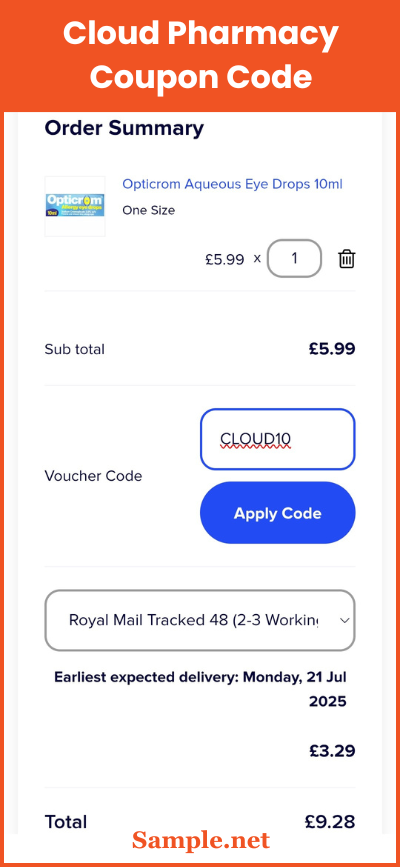 Cloud Pharmacy Coupon Code