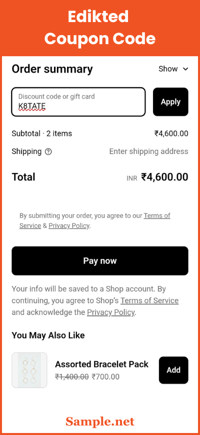 Edikted Coupon Code