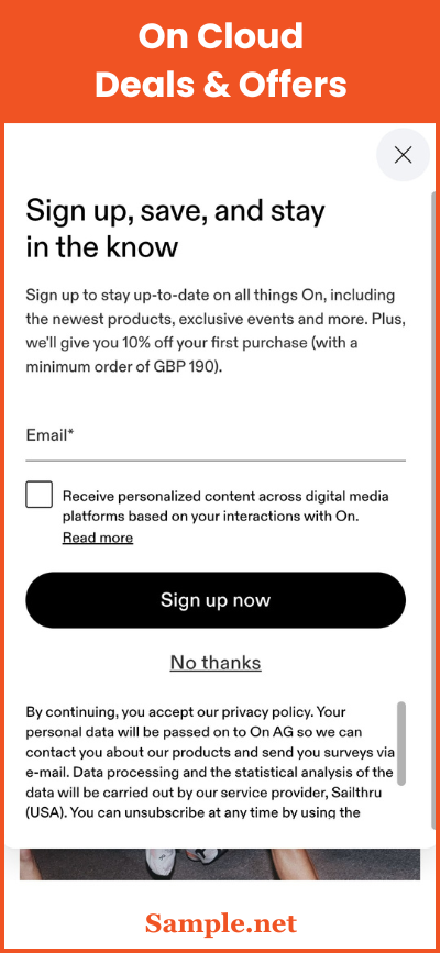 On Cloud Deals & Offers