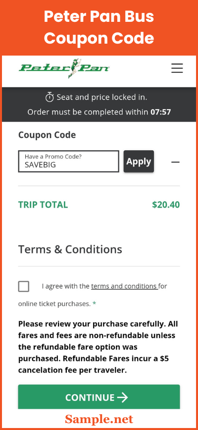 Peter Pan Bus Coupon Code
