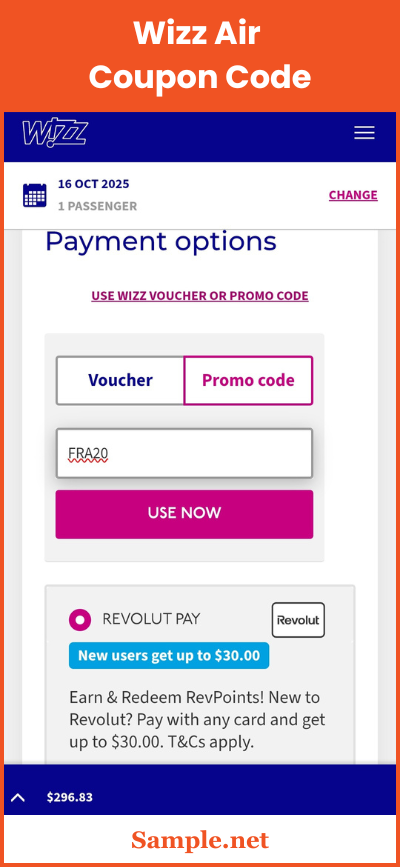 Wizz Air Coupon Code