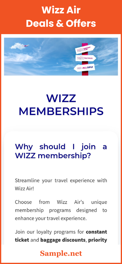 Wizz Air Deals & Offers