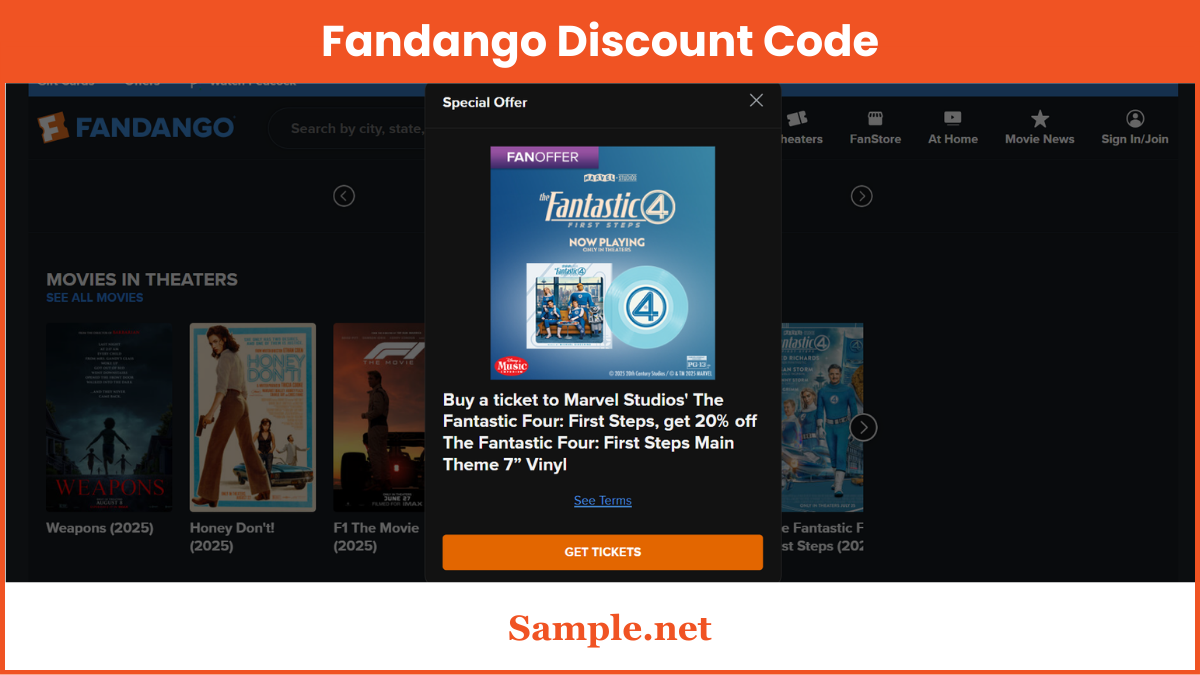 Fandango Discount Code