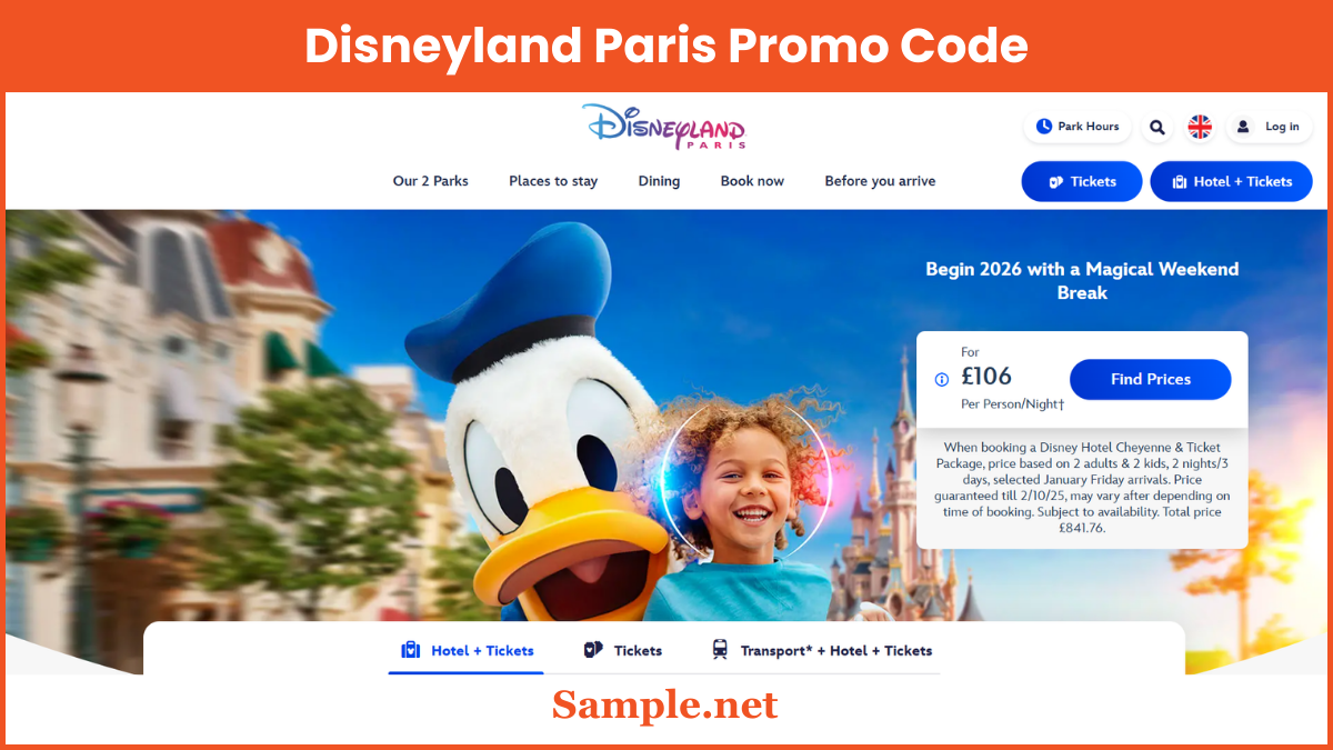Disneyland Paris Promo Code