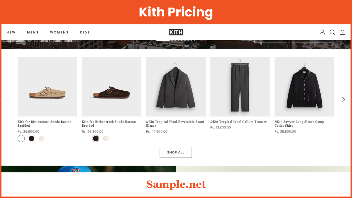 Kith Pricing