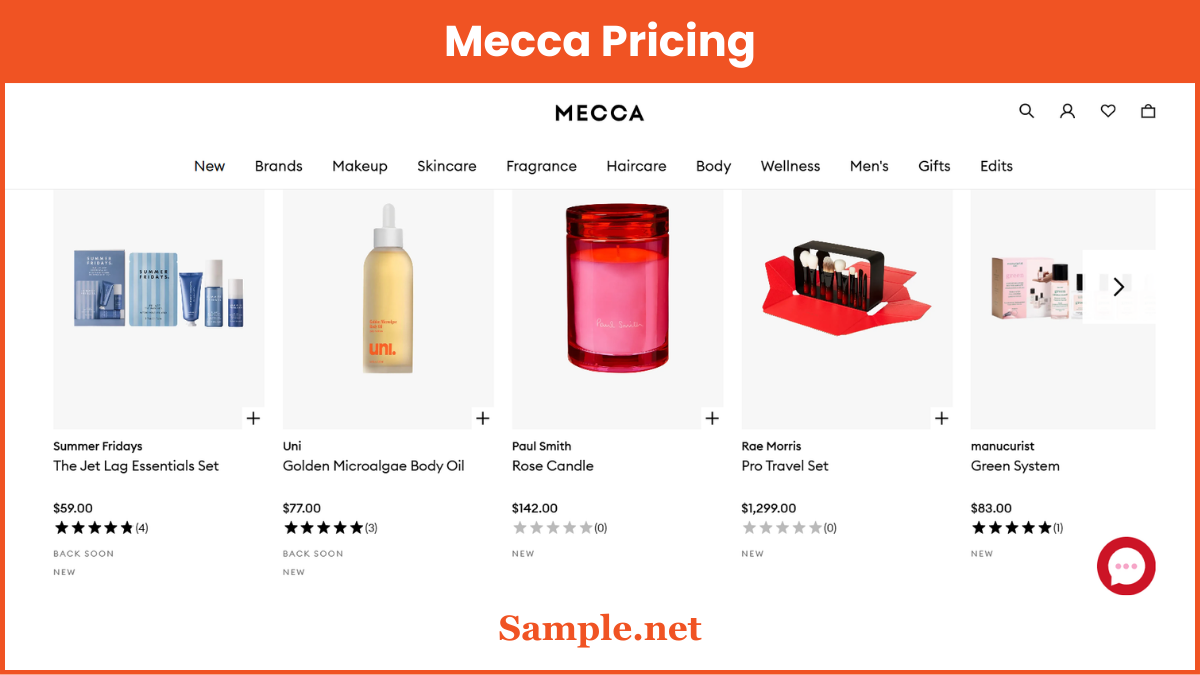 Mecca Pricing