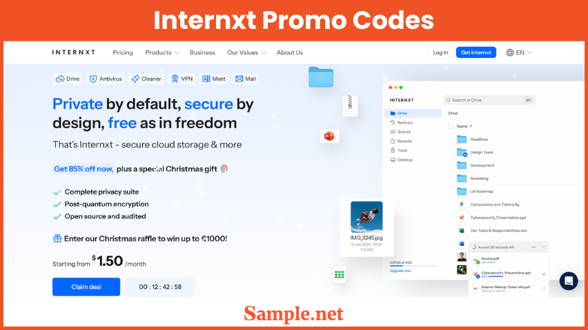 Internxt Promo Codes