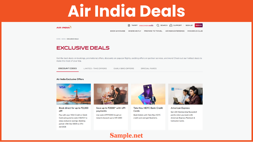 Air India Deals
