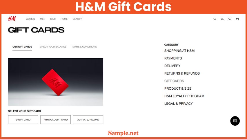 H&M Gift Cards