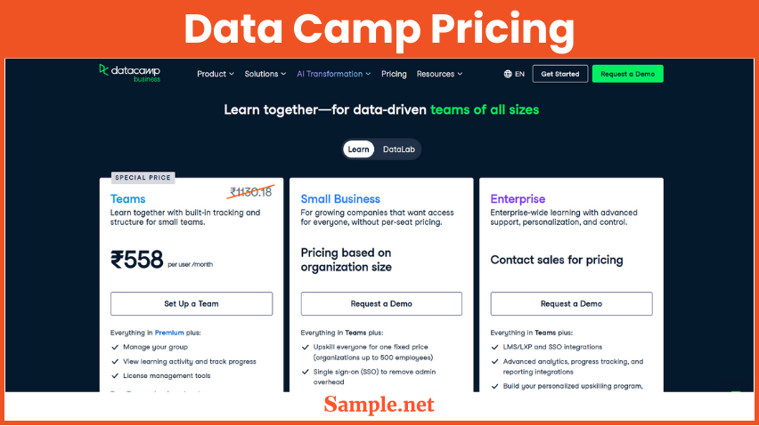 Data Camp Pricing