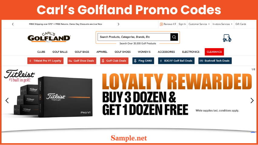 Carl’s Golfland Promo Codes