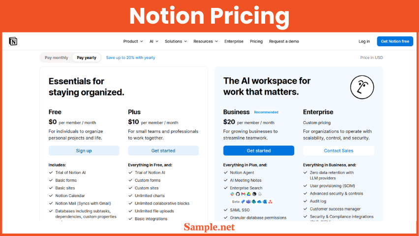 Notion Pricing