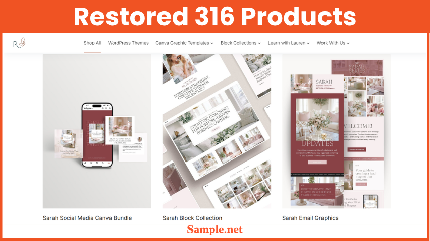 Restored 316 Products