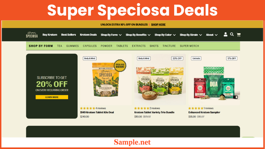 Super Speciosa Deals