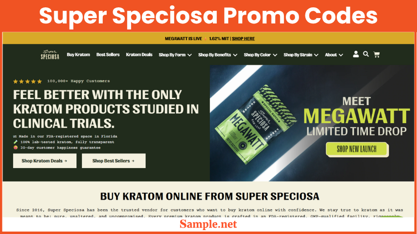 Super Speciosa Promo Codes